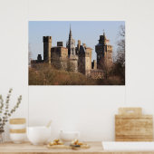 Cardiff Castle in the Early Spring Sunlight Poster (Keuken)