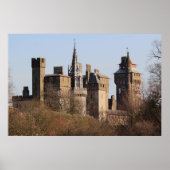 Cardiff Castle in the Early Spring Sunlight Poster (Voorkant)