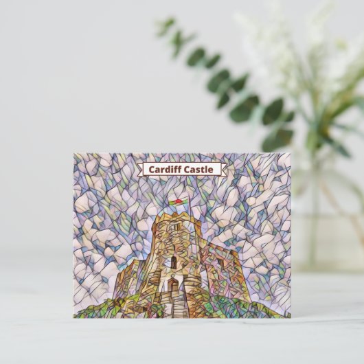 Cardiff Castle Keep Briefkaart (Staand voorkant)