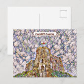 Cardiff Castle Keep Briefkaart (Voorkant / Achterkant)