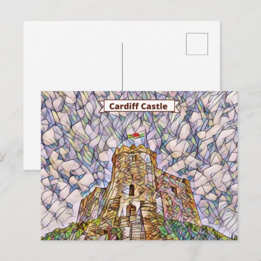 Cardiff Castle Keep Briefkaart (Voorkant / Achterkant)