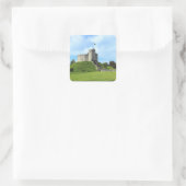 Cardiff Castle Keep II Vierkante Sticker (Tas)