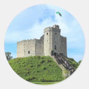 Cardiff Castle Keep Ronde Sticker