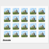 Cardiff Castle Keep Vierkante Sticker (Vel)