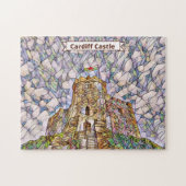 Cardiff Castle Mosaic Afbeelding, Wales, UK Puzzle Legpuzzel (Horizontaal)