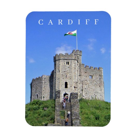 Cardiff Castle uitzicht koelkastmagneet Magneet (Verticaal)