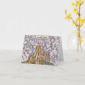 Cardiff Castle Wales Verenigd Koninkrijk Abstract  Kaart (Gele Bloem)