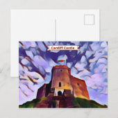 Cardiff Castle, Wales, Verenigd Koninkrijk Briefka Briefkaart (Voorkant / Achterkant)