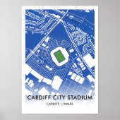 Cardiff City Stadium Poster - thuisbasis van Cardi (Voorkant)