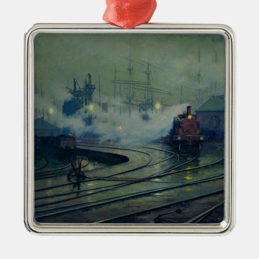 Cardiff Docks, 1896 Metalen Ornament (Voorkant)