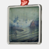 Cardiff Docks, 1896 Metalen Ornament (Links)