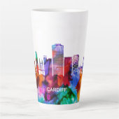 Cardiff Skyline Latte Mok (Voorkant)