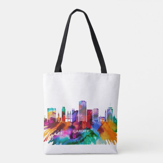 Cardiff Skyline Tote Bag (Achterkant)