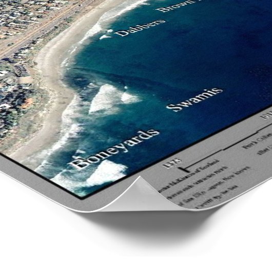 Cardiff van het Zee, Californië-poster Poster (Hoek)