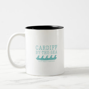 Cardiff van het Zee Design - San Diego Encinitas Tweekleurige Koffiemok