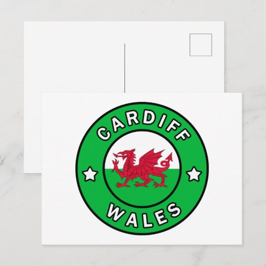 Cardiff Wales Briefkaart (Voorkant / Achterkant)