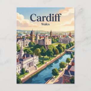 Cardiff, Wales Briefkaart