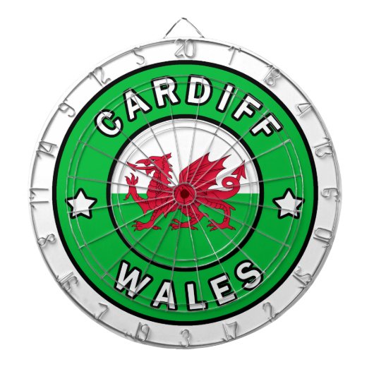 Cardiff Wales Dartbord (Voorkant)
