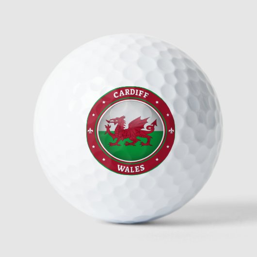 Cardiff Wales Golfballen (Voorkant)