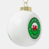 Cardiff Wales Keramische Bal Ornament (Links)