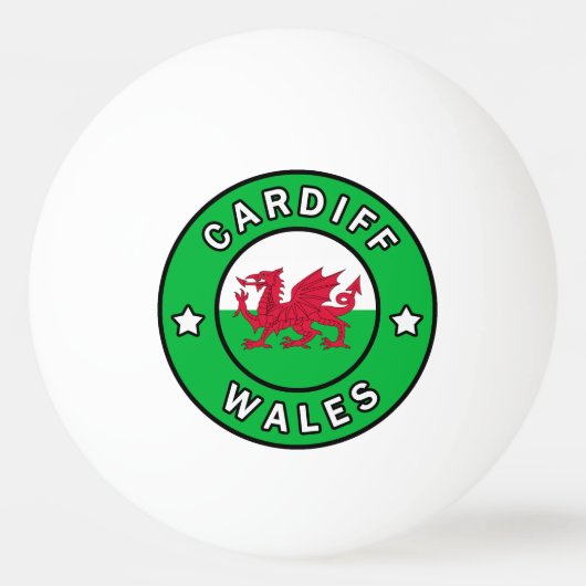 Cardiff Wales Pingpongbal (Voorkant)