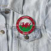 Cardiff Wales Ronde Button 7,6 Cm (In situ)