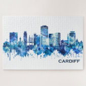 Cardiff Wales Skyline Blue Legpuzzel (Horizontaal)