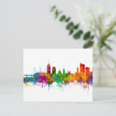 Cardiff Wales Skyline Briefkaart (Staand voorkant)