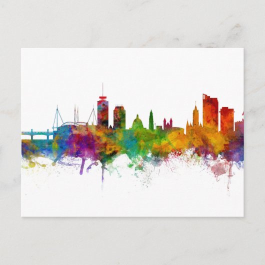 Cardiff Wales Skyline Briefkaart (Voorkant)