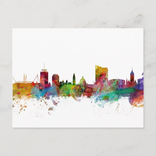 Cardiff Wales Skyline Briefkaart (Voorkant)