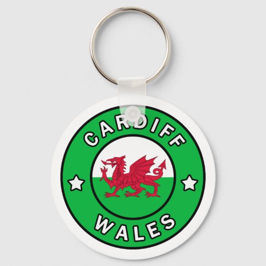 Cardiff Wales Sleutelhanger (Voorkant)