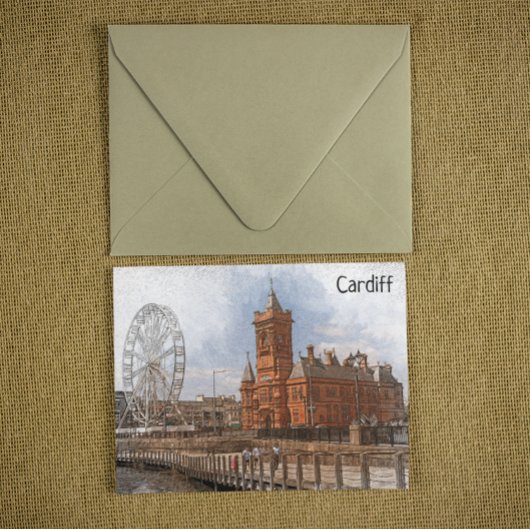 Cardiff Wales Verenigd Koninkrijk Vintage Travel Briefkaart
