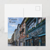 Cardiff Wales Welsh City Reizen Briefkaart (Voorkant / Achterkant)