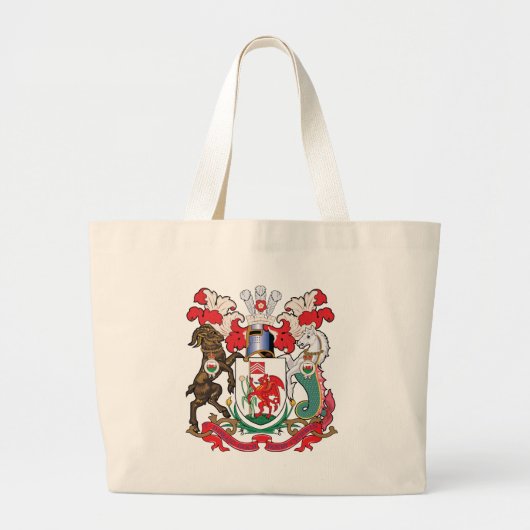 Cardiff-wapenschild Grote Tote Bag (Voorkant)