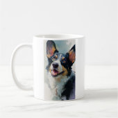 Cardigan corgi aquarel koffiemok (Links)