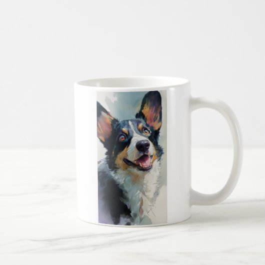 Cardigan corgi aquarel koffiemok (Rechts)