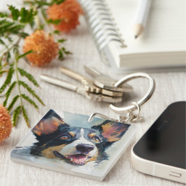 Cardigan corgi aquarel sleutelhanger