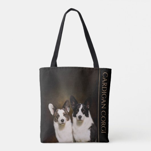 Cardigan Corgi Canvas tas (Achterkant)