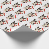 Cardigan Corgi Kerstmis Cadeaupapier (Hoek)