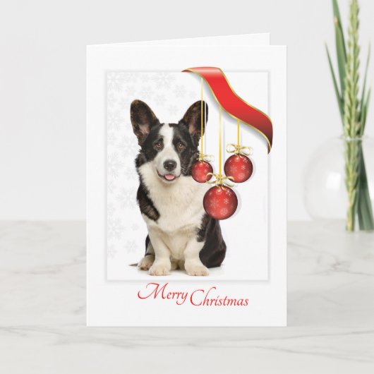 Cardigan Corgi Kerstmis Feestdagen Kaart (Voorkant)