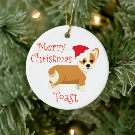 Cardigan Corgi Kerstmis Persoonlijke naam Keramisch Ornament (Boom)