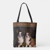 Cardigan Corgi Tote Bag (Achterkant)