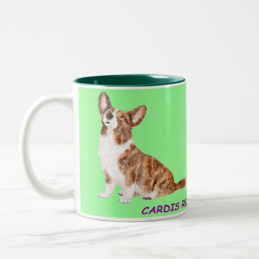 Cardigan corgi tweekleurige koffiemok (Links)