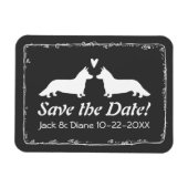 Cardigan Corgis Bruiloft Save the Date Magneet (Horizontaal)