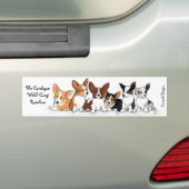 Cardigan Puppy Rainbow-Bumpersticker Bumpersticker (Op auto)