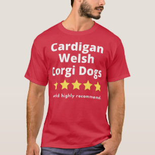 Cardigan Welch Corgi 5 sterren op vijf T-shirt