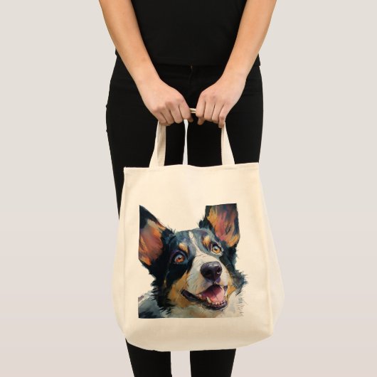 Cardigan Welsh corgi aquarel Tote Bag (Voorkant (product))