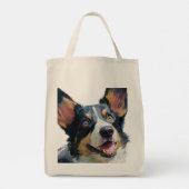 Cardigan Welsh corgi aquarel Tote Bag (Achterkant)