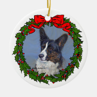 Cardigan Welsh Corgi Art van Glenda S. Harlan Keramisch Ornament