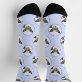 Cardigan Welsh Corgi Blue Merle Schilderij Dog Art Sokken (Top)